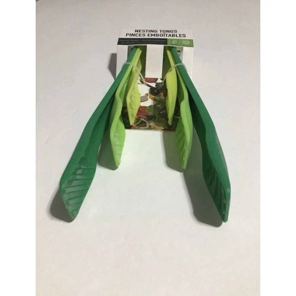 1 SET OF 3 PC CLICK PRODUCTS NESTING TONGS GREEN COLOR